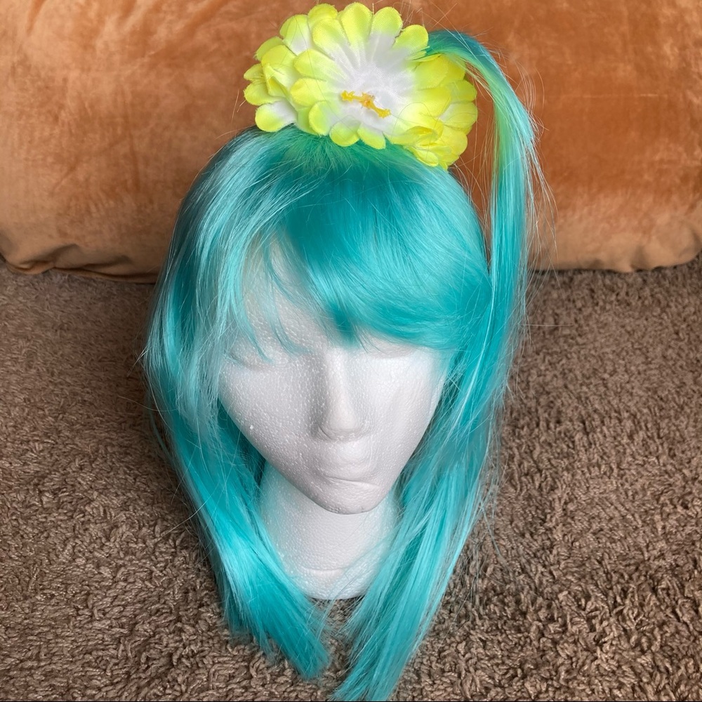 Blue hair wig